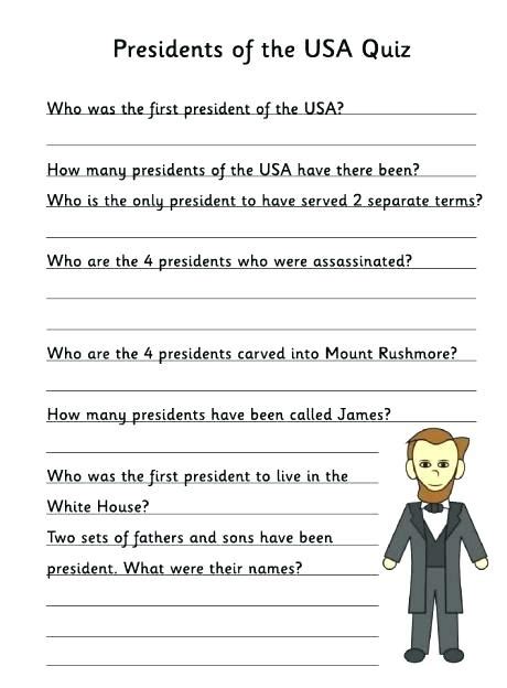 5th Grade U S Presidents Teachervision President Worksheet 5th Grade - President Worksheet 5th Grade