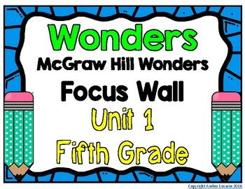 5th Grade Wonders Focus Wall Bundle By Amber Wonders 5th Grade - Wonders 5th Grade