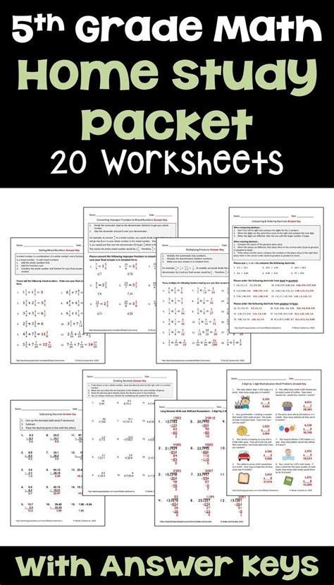 5th Grade Worksheet Packet   First Grade Math Packet Pdf Australia Manuals Cognitive - 5th Grade Worksheet Packet