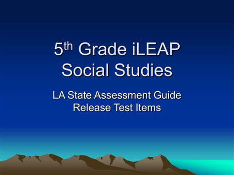 Read Online 5Th Grade Ileap Social Studies Performance Tasks 