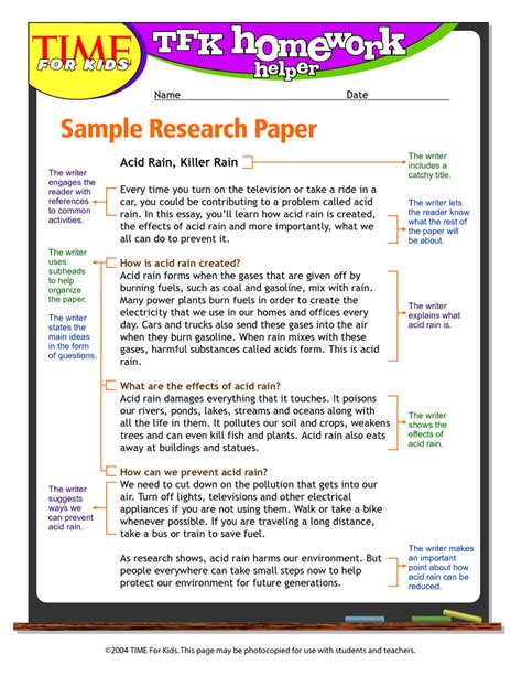 Full Download 5Th Grade Research Paper Example 