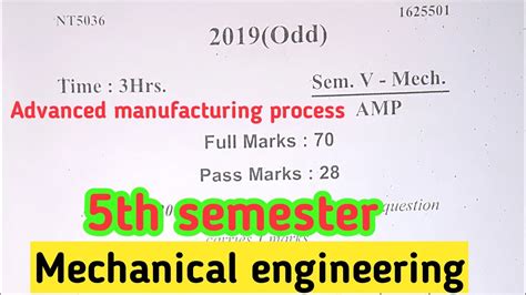 Read 5Th Semester For Mechanical Engineering 