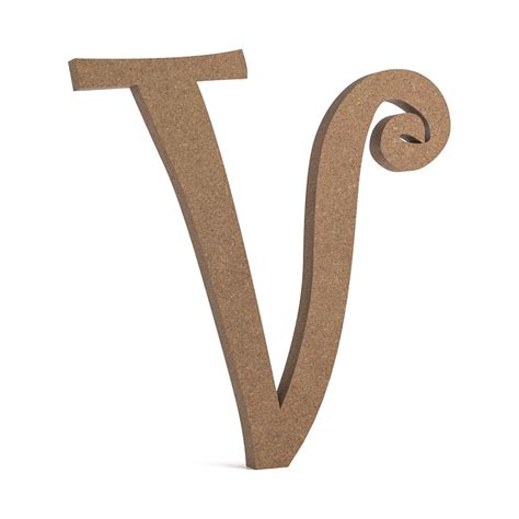 6" Curly Wooden Letters - Premium MDF Wood Wall Letters …