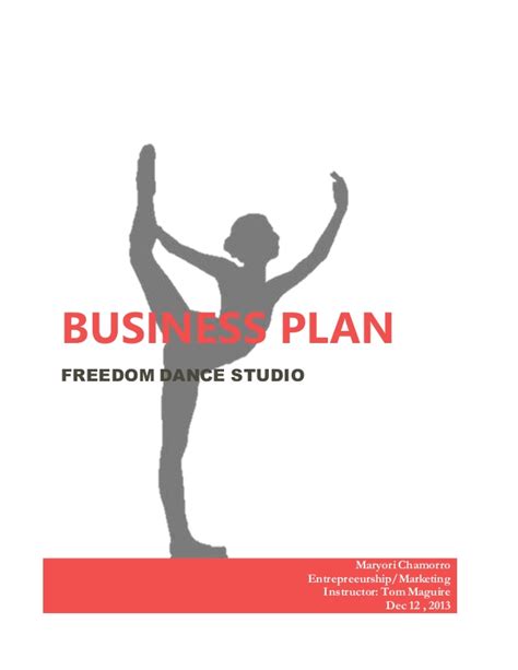 6+ Dance Studio Business Plan Examples to Download - muktibox.com