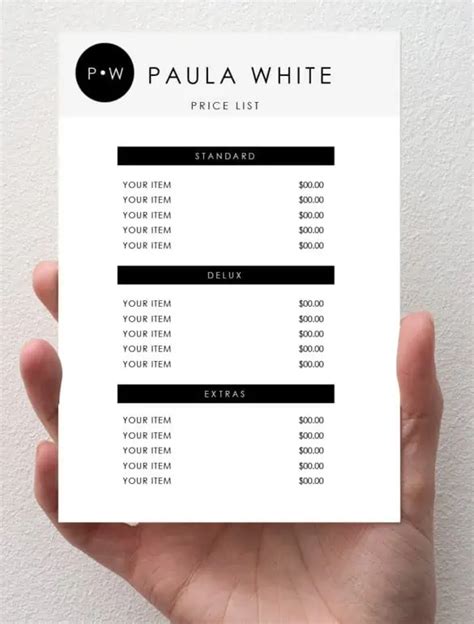 6+ Price List Design Templates Website, Wordpress, Blog