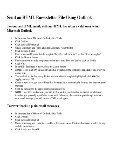 6+ Printable HTML Email Templates Free & Premium Templates