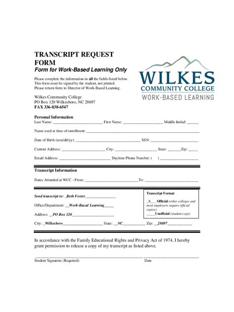 6+ Printable Transcript Request Templates