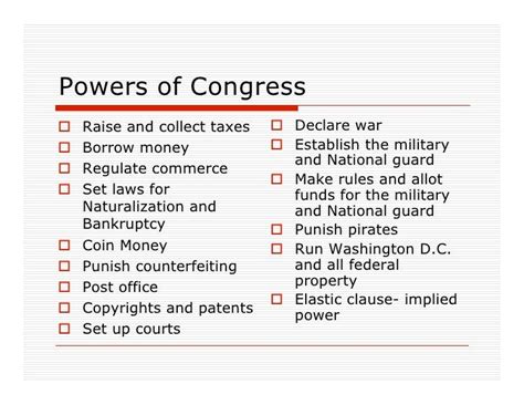 6 2 Powers Of Congress Flashcards Quizlet Congressional Powers Worksheet Answers - Congressional Powers Worksheet Answers