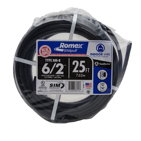 Southwire 125-ft 6/2 Romex SIMpull Solid Indoor Non-Metallic Wire (By-the-roll) Southwire's SIMpull® designed for easier pulling, resulting in easier installation. ... These Non-Metallic Wire are the most popular among Lowe’s entire selection. While these are popular, we recommend ensuring that the Non-Metallic Wire you …. 