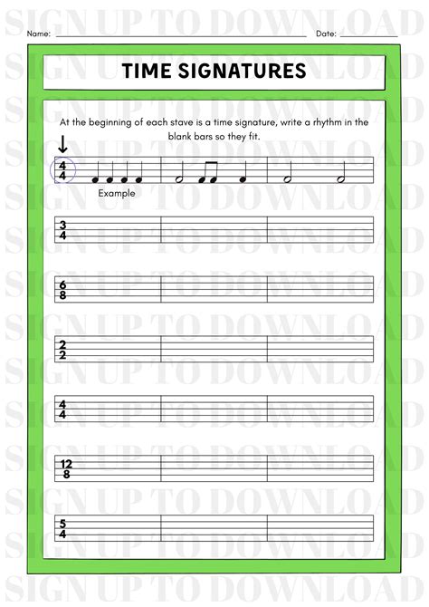 6 8 Time Signature Worksheets Kiddy Math 6 8 Time Signature Worksheet - 6 8 Time Signature Worksheet