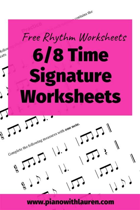6 8 Time Signature Worksheets Teacher Worksheets 6 8 Time Signature Worksheet - 6 8 Time Signature Worksheet