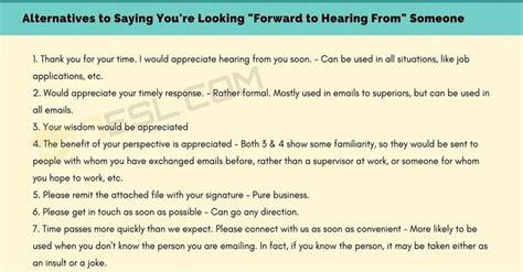 6 Alternatives to Write “I Look Forward to Hearing From You”