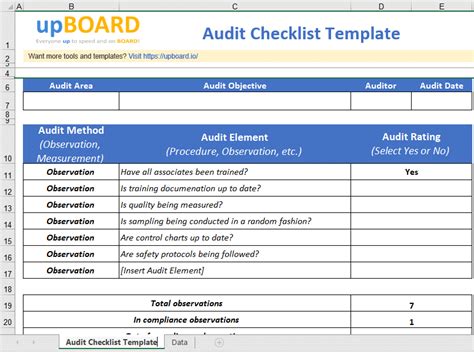 6 Audit Checklist Template Excel Excel Templates Gambaran