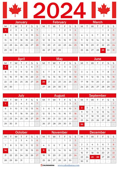 6 Best 2024 Canada Calendars - CalendarBuy.com