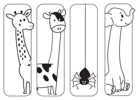 6 Best Images of Printable Bookmarks For Students To Color Animal Bookmark Coloring Pages