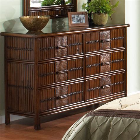 6 Drawer Dresser Rattan