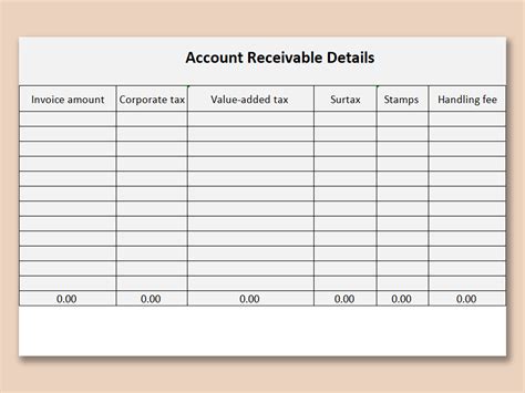 6 Excel Accounts Receivable Template Excel Templates