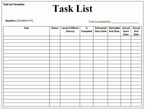 6 Excel Priority List Template Excel Templates Excel Templates