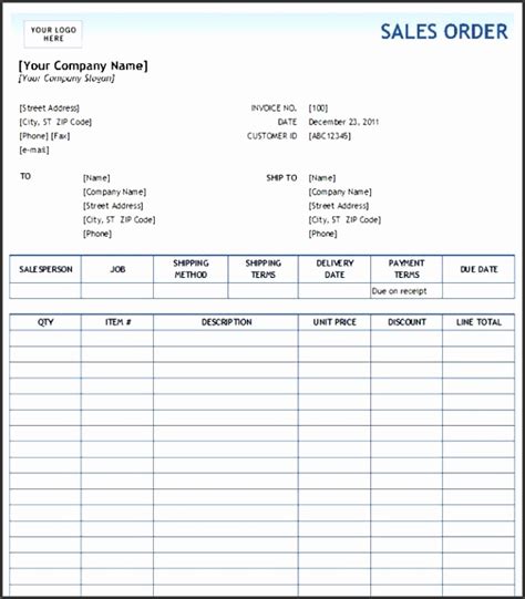 6 Excel Sales order form Template SampleTemplatess SampleTemplatess