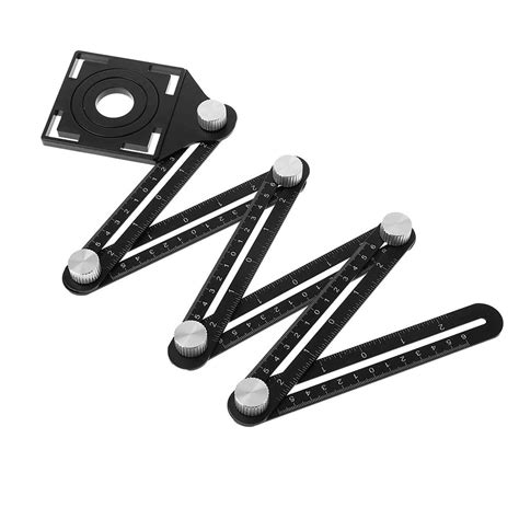6 Folding Ultimate Tile Template Tool Protractor MultiAngle Layout