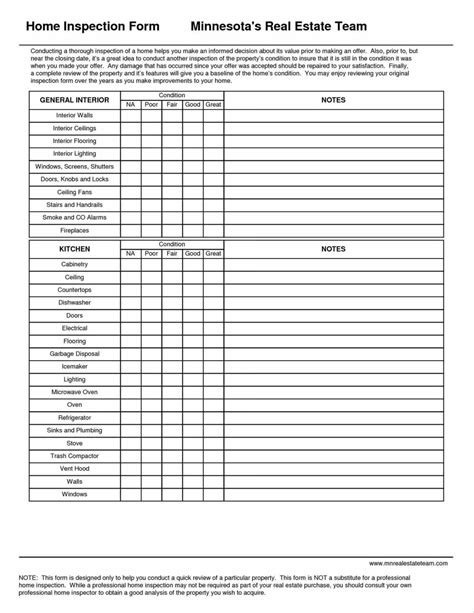 6 Home Inspection Template Excel Excel Templates