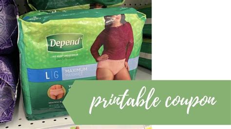 6 In Depend Underwear Printable Coupons