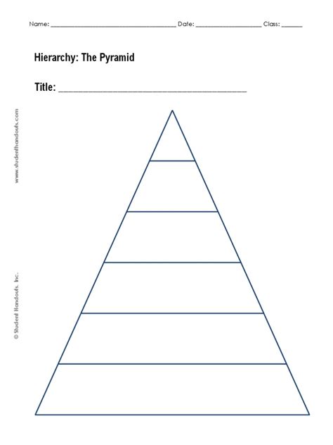 6 Level Printable Blank Pyramid Chart