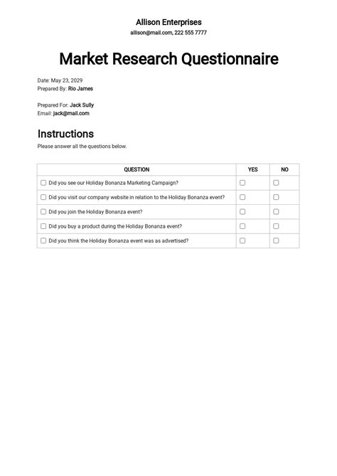 6 Market Research Questionnaire Templates In Pdf Microsoft Word Free Premium Templates