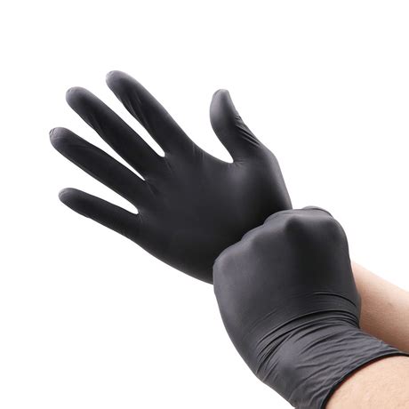 6 Mil Black Nitrile Examination Gloves Powder Free - iGloves