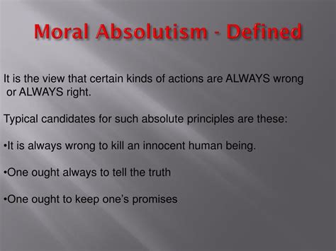 6 Moral Absolutism