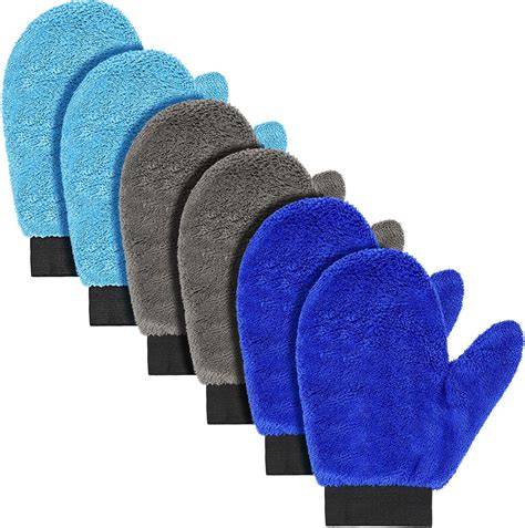 6 Pcs Microfiber Dusting Mitt Car Wash Mitts Cleaning Glove - raincitystudios.com