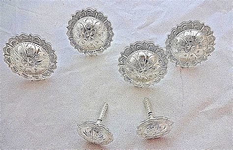 6 Piece Hansen Western Conchos Kansas Silver plate …