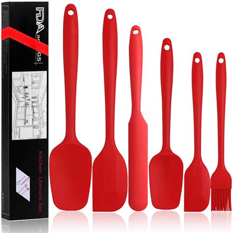 6 Piece Silicone Spatula Set - Heat Resistant Kitchen ... - Walmart