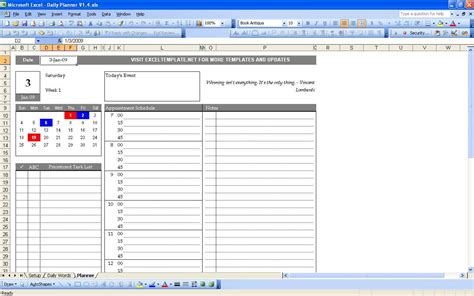 6 Planner Template Excel Excel Templates