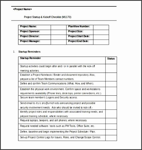 6 Process Checklist Template SampleTemplatess SampleTemplatess