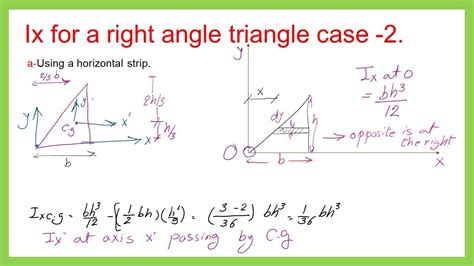 6 Right angle Triangle Moment of Inertia Ix Case 1
