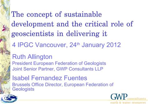 6 Ruth Allington Geoscientists and Sustainability Tues Pm