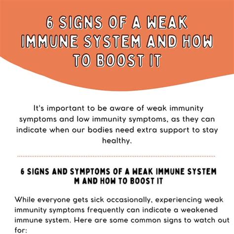 6 Signs of Weak Immune System