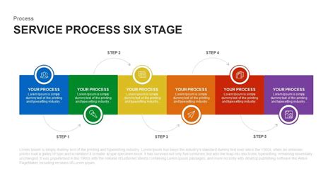 6 Stage Service Process PowerPoint Template and Keynote Slide