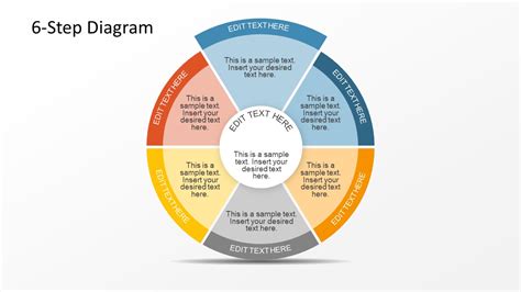 6 Step Circular Diagram With 2 Levels For Powerpoint Slidemodel