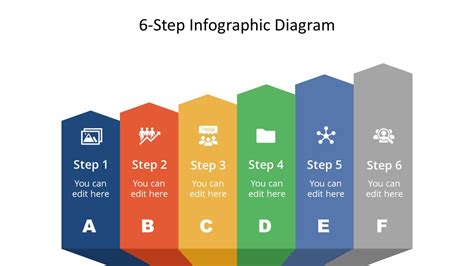 6 Step Process Infographic Diagram