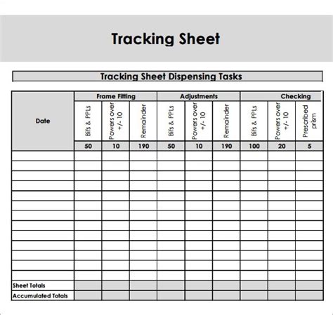 6 Tracking Chart Template Sample Templates Gambaran