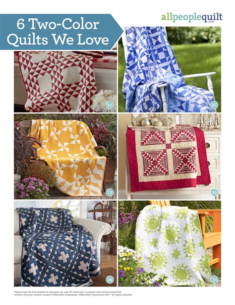 6 TwoColor Quilts We Love Quilting Pattern from the Editors of
