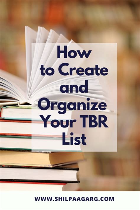 6 Ways to Build and Organize Your TBR List TBR