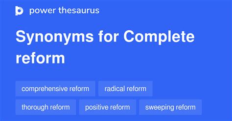 6 Words and Phrases for Reform Movement - Power Thesaurus