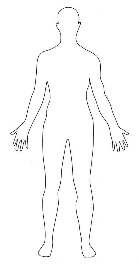 6 Amazing Blank Outline Of Body Body Map Template Child - Body Map Template Child