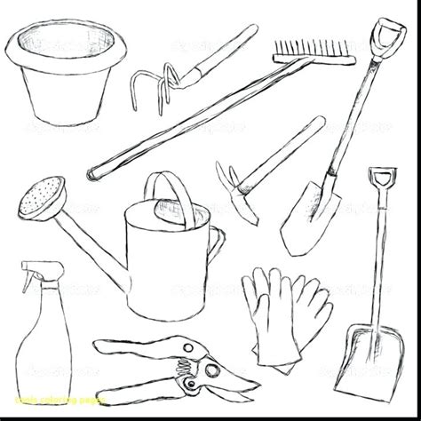 6 Best Gardening Tools Coloring Pages For Children Gardening Tools Coloring Pages - Gardening Tools Coloring Pages