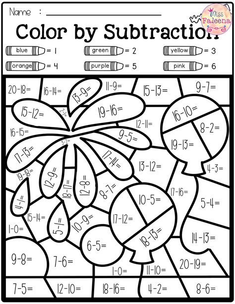 6 Best Printable Math Worksheets Color By Numbers Printable Math Color Sheets - Printable Math Color Sheets