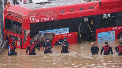 6 bodies pulled from flooded tunnel in South Korea as heavy rains cause flash floods and landslides