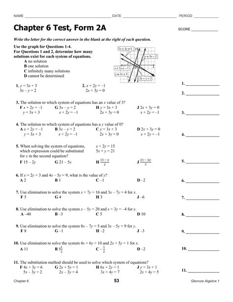 6 Chapter 6 Test Form 1 Quia